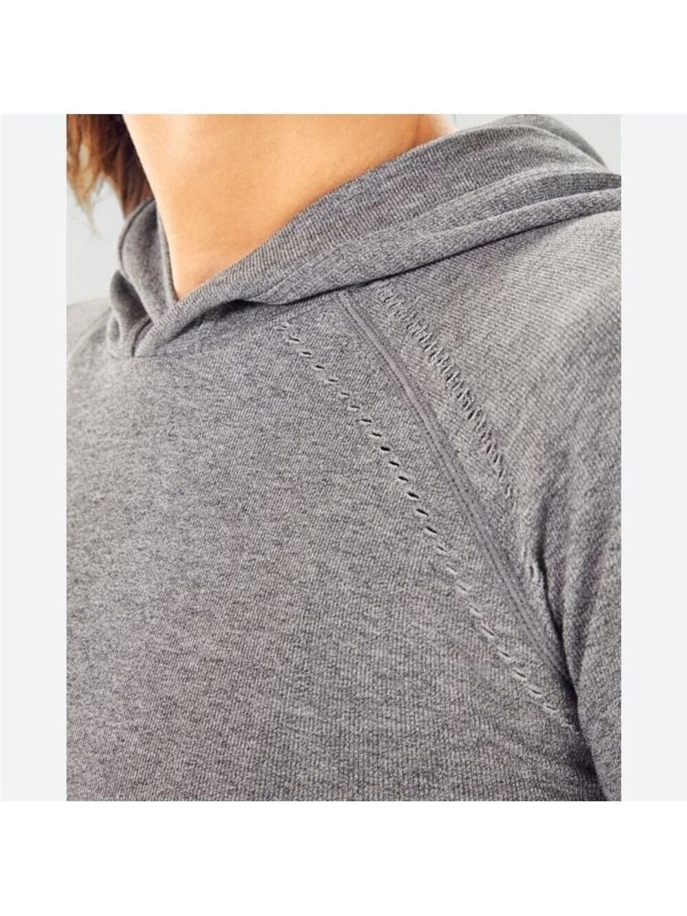 Fabletics Anna Seamless Hoodie NWT Long Sleeve Top Open Ventilation Size Large - Picture 2 of 16